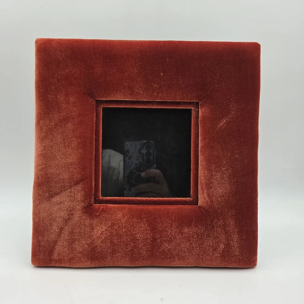 Vintage Orange Velvet Picture Frame 5